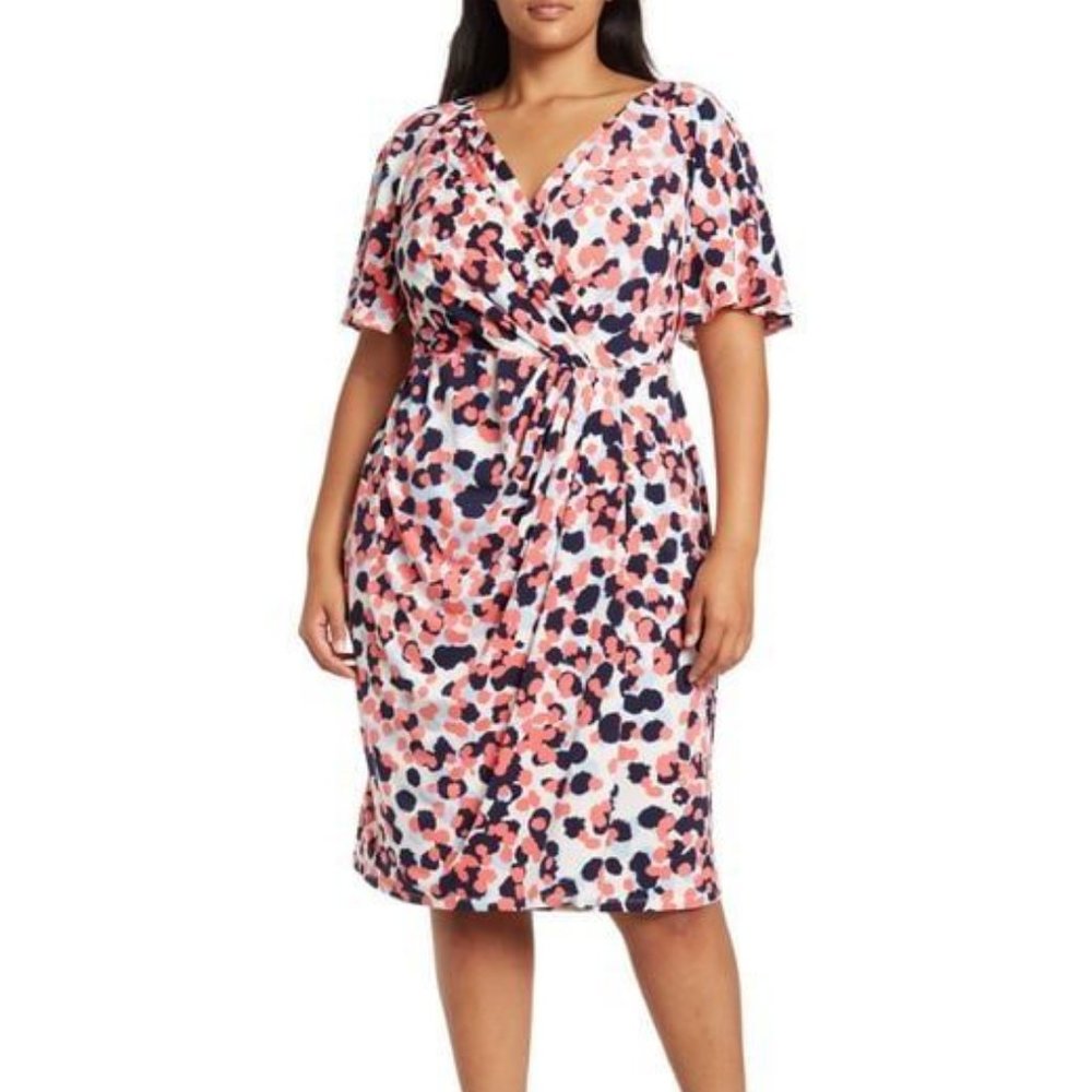 NWT Faux Wrap Midi Dress - Size 6